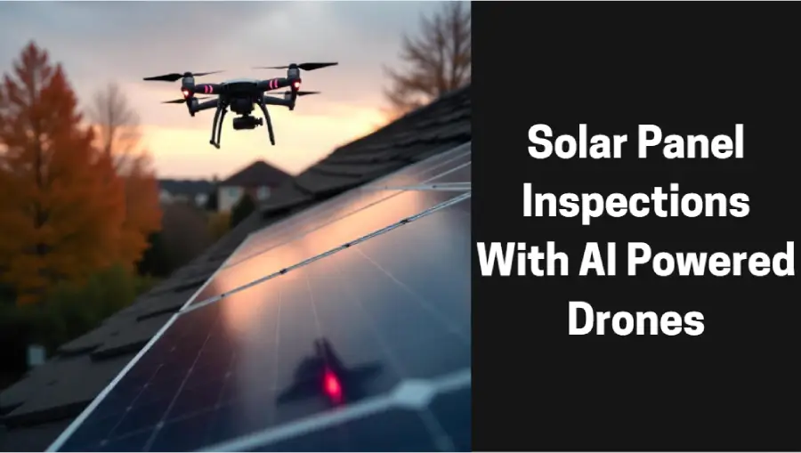 Solar panel inspection with AI Drones